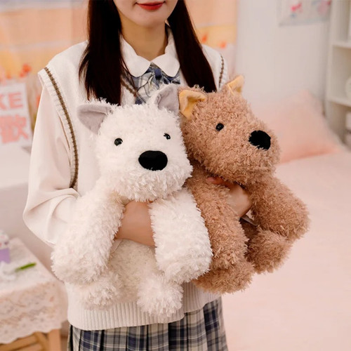 Brown dog plush toy fluffy - plush,