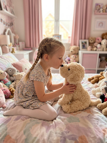 Realistic cuddly toy dog - cuddly,