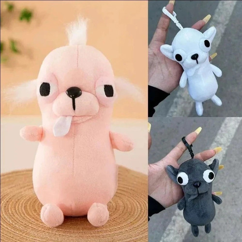 Cute plush puppy keychain - cute,