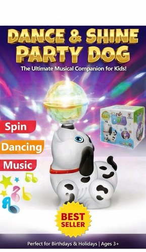 Dancing dog pet with light - dancing,