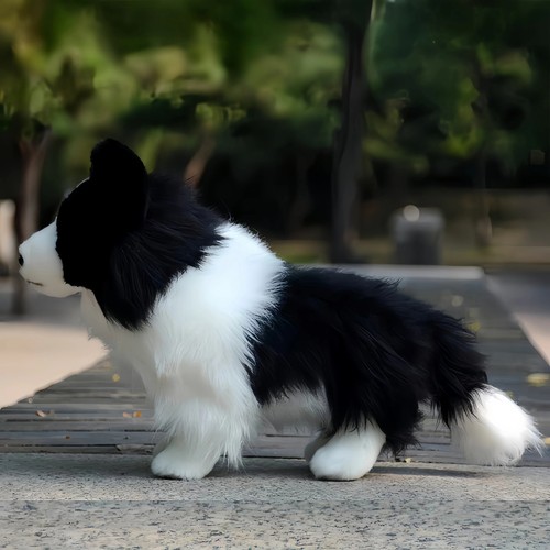 Border collie dog plush - border,