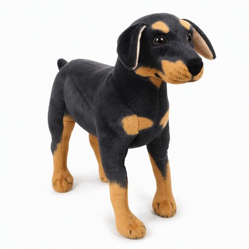 Standing black power dog plush - standing,