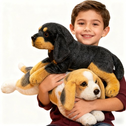 Dog plush toy realistic - dog,
