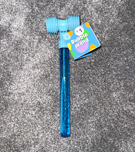 Blue bubble wand squeaky kid - wand,