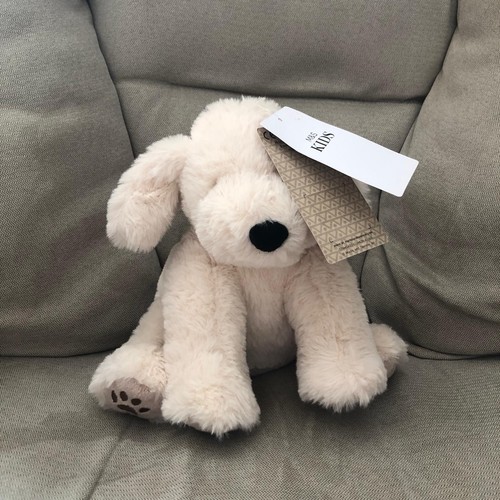 Kids white plush dog soft - plush,