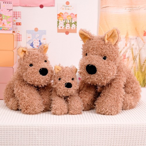 Brown dog plush toy - plush,